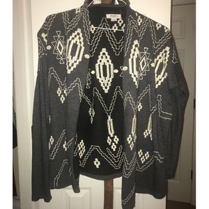 printed cardigan